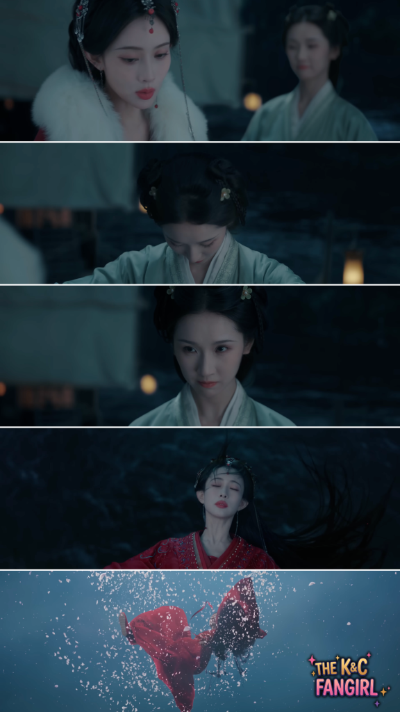 Blossoms of Power - Shen Xihe's maid betrays her and pushes her into the water.